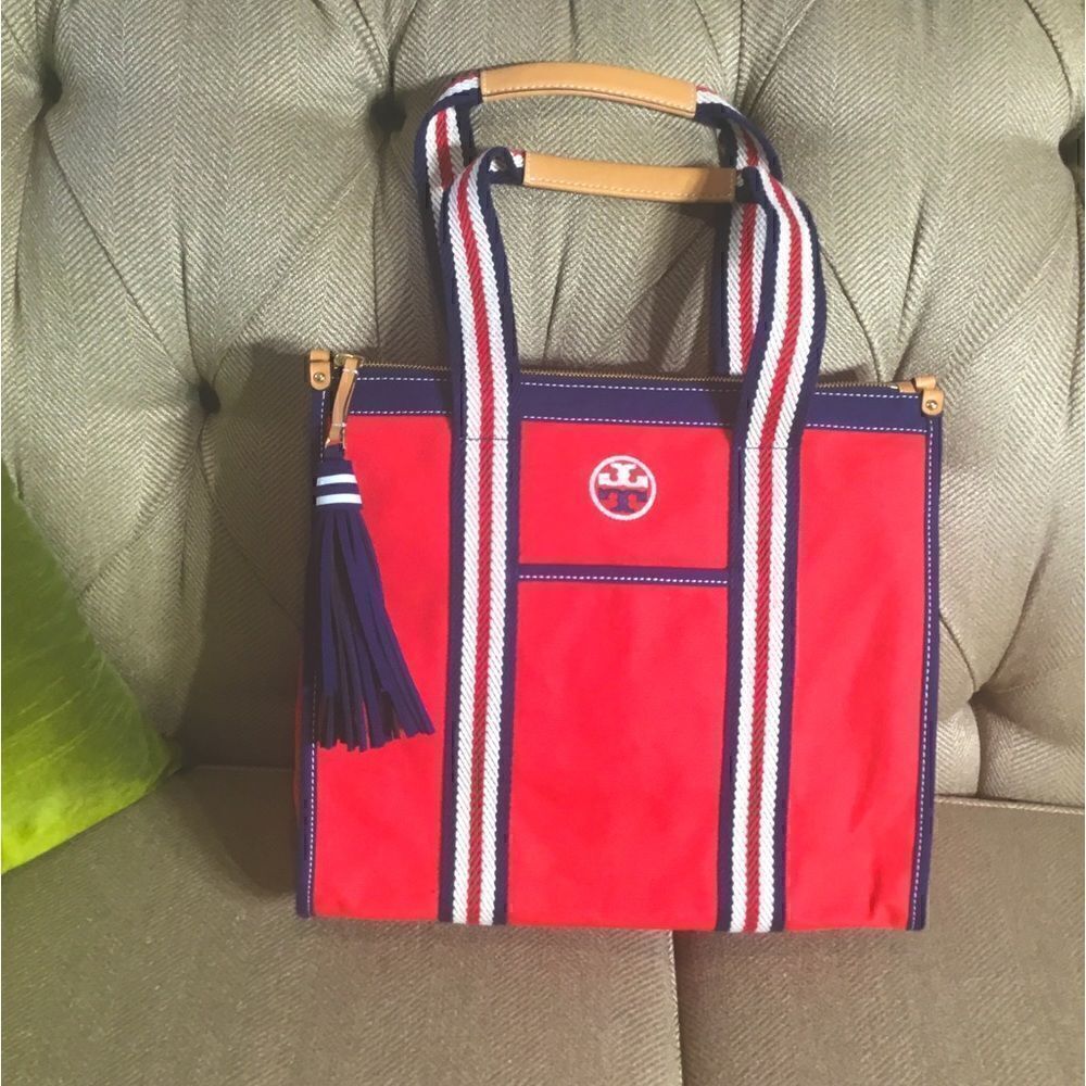 TORY BURCH CANVAS TOTE BAG - Picture 12 of 13